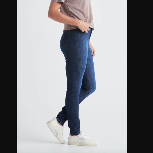 DU/ER 31 X 28 Performance Denim High Rise Skinny Dark Wash - Picture 1 of 17